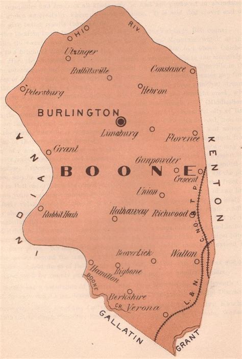 1889 Map Of Boone County Kentucky