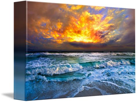 Sunset Over Ocean Painting At Explore Collection