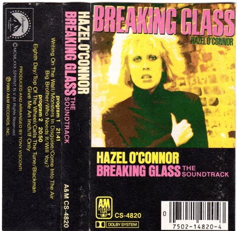 Breaking Glass The Soundtrack Audio Cassette By Hazel O Connor