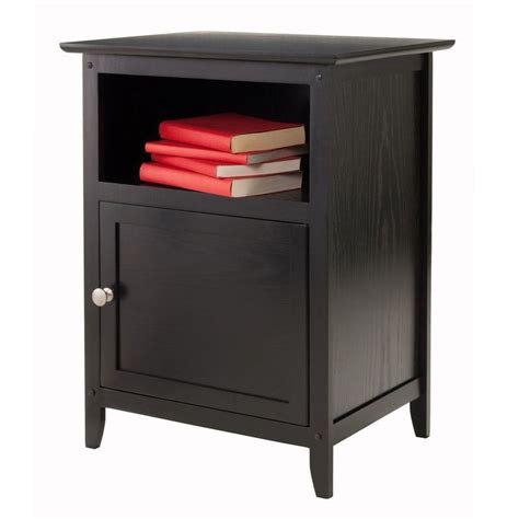 Dark Shaker Nightstand From Winsome Wood Winsome Wood Wood End