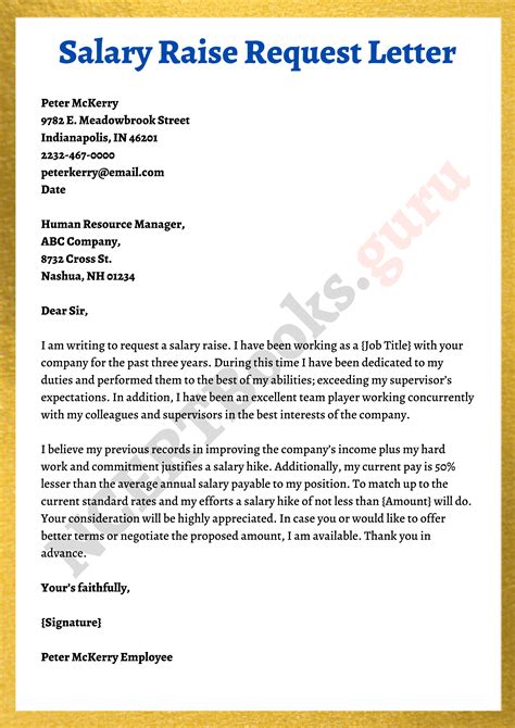 Application For Salary Increment Sample Letter Salary Increment Request Letter