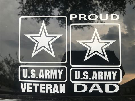 Army Veteran Military Window Decal Sticker Custom Made In The Usa