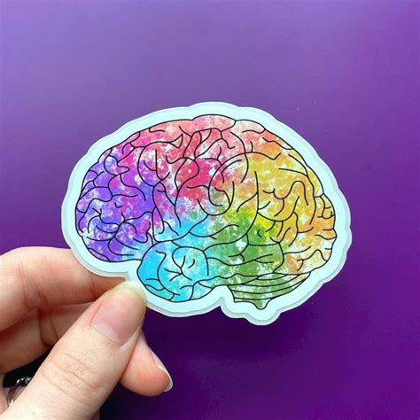 Splatter Paint Brain Anatomy Vinyl Sticker Water Resistant Etsy In