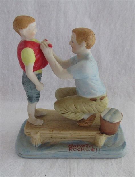 Norman Rockwell Porcelain Figurine Father And Son Ebay Porcelain