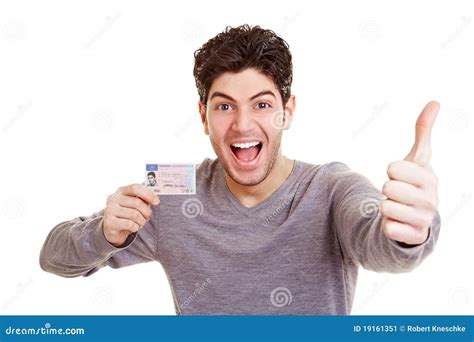Man With Drivers License Stock Image Image Of Person 19161351