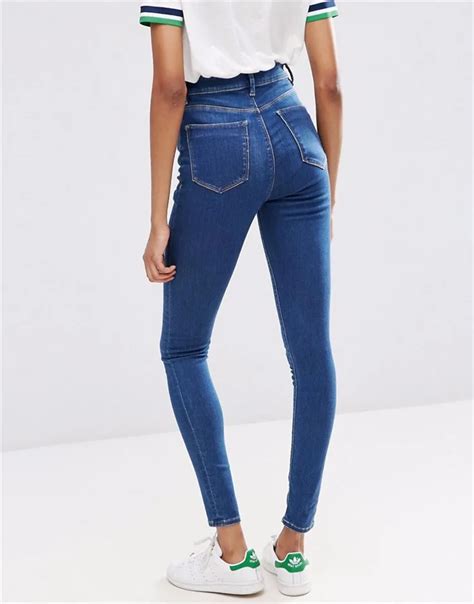 Royal Wolf Denim Jeans Manufacturer Dark Blue High Rise Ultra Skinny Jeans Long Leg Tall Girls