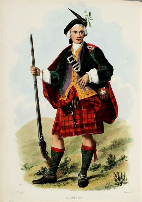 Clan Cameron Scottish Highlander Traditional Tartan And Etsy