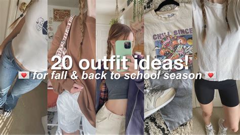 20 Outfit Ideas For Fall And Back To School Comfy Casual And Cute Youtube