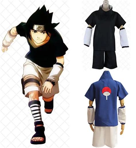 Anime Naruto Uchiha Sasuke Blackblue Uniform Cosplay Costumes Sasuke