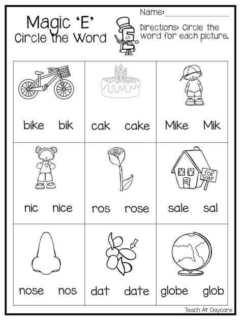 Free Printable Worksheets With Silent E
