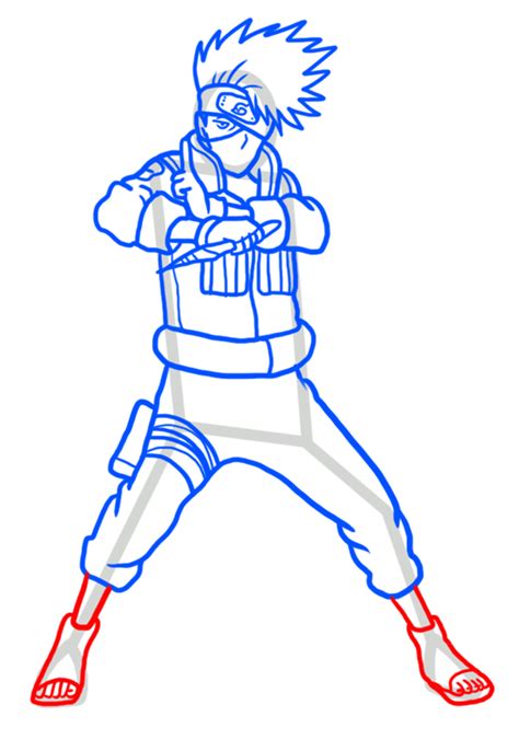 How To Draw Kakashi Easy Naruto Drawings For Beginners