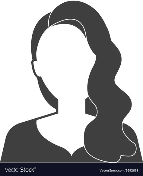 Young Executive Woman Profile Icon Royalty Free Vector Image