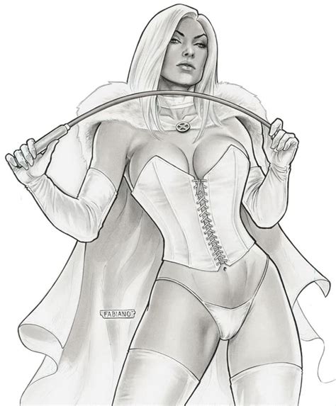 Rule 34 Cape Clothed Emma Frost Fabiano Neves Marvel Marvel Comics