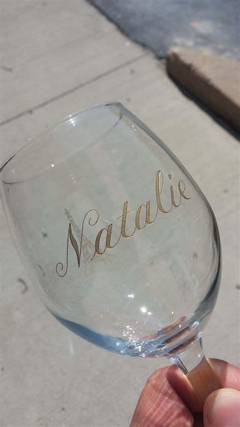 Custom Engraved And Color Filled Wine Glass Custom Engraving Wine