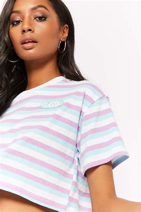 Forever 21 Striped Boxy Crop Tee Best Striped T Shirts Popsugar Fashion Uk Photo 7