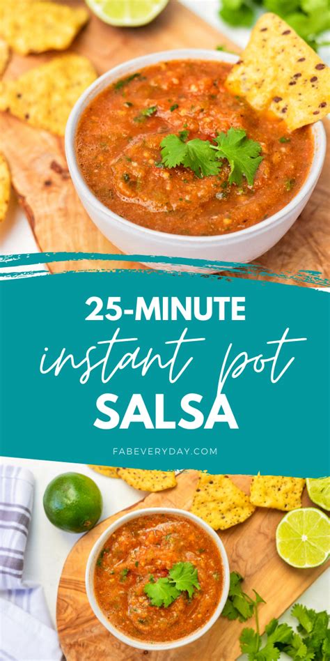Instant Pot Salsa Quick Homemade Pressure Cooker Salsa Recipe Fab Everyday Recipe Canned