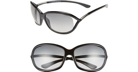 Tom Ford Jennifer 61mm Oval Oversize Frame Sunglasses In Gray Lyst