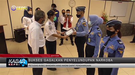 Sukses Gagalkan Penyelundupan Narkoba Petugas Avsec Bandara Hang Nadim