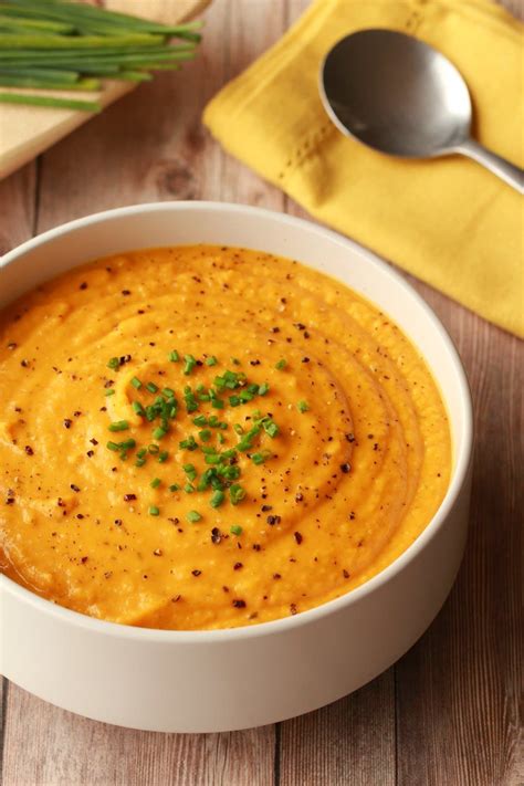 Rich And Creamy Vegan Butternut Squash Soup This Vibrant And Colorful