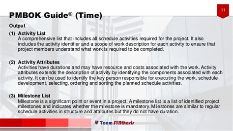 Project Management Body Of Knowledge Time