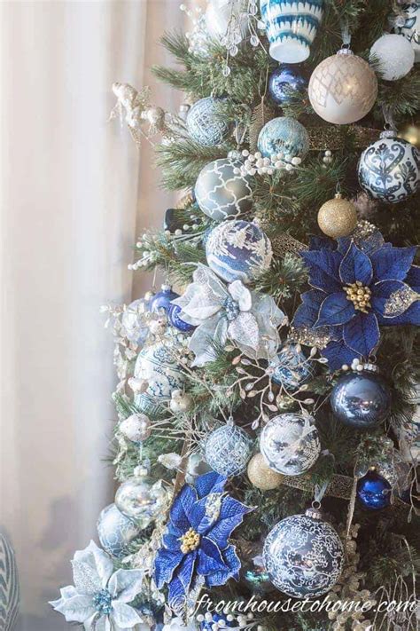 This white artificial christmas tree stands its ground with bright colours. Blue and White Christmas Tree Decor (plus 40 Bloggers ...