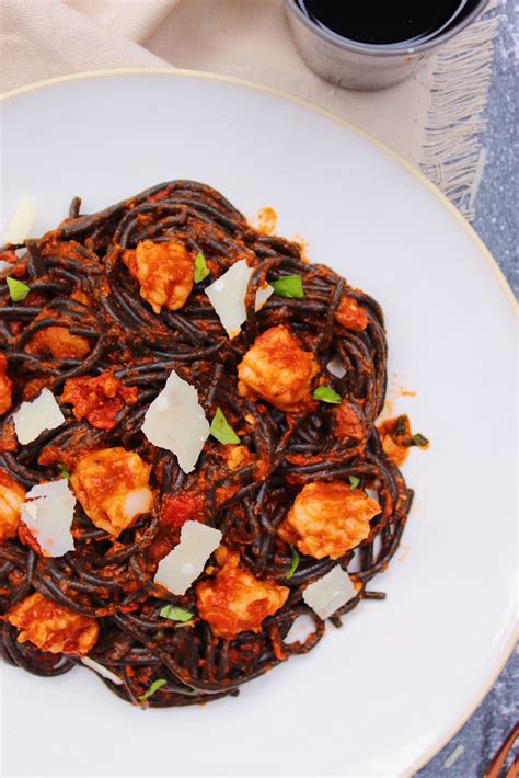 Spicy Arrabbiata Squid Ink Pasta With Shrimp Cuisine And Cocktails