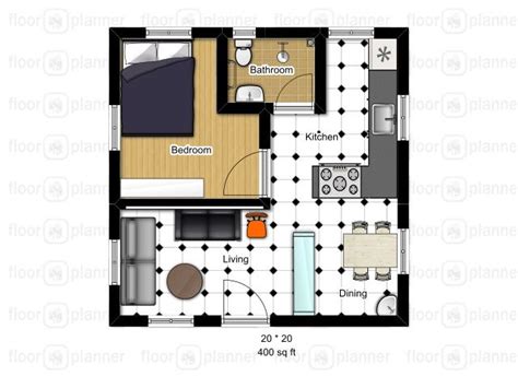 Floor Plan For A 400 Sq Ft Apartment Studio Apartment Floor Plans