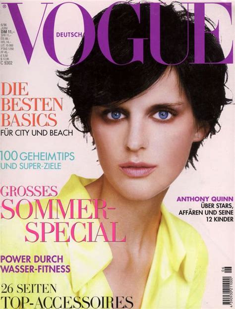 German Vogue June 1996 Cover Model Stella Tennant Vogue Magazine