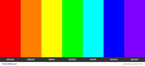Five Color Rainbow Color Scheme Color Schemes Rainbow