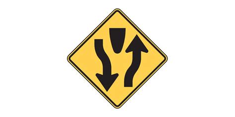 Road Signs And Their Meanings Divided Highway Begins