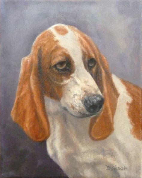 Daily Painting Projects Basset Beauty Oil Painting Dog Pet Portrait