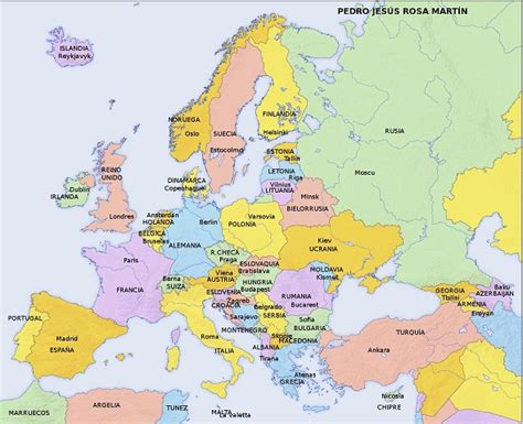 mapa politico de europa