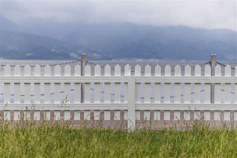 Sky And White Fences Stock Image Image Of Fence Summer 12539519