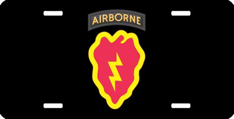 25th Infantry With Airborne Tab License Plate