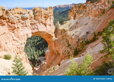 Natural Arch Bridge At Bryce Canyon National Park Stock Image Image