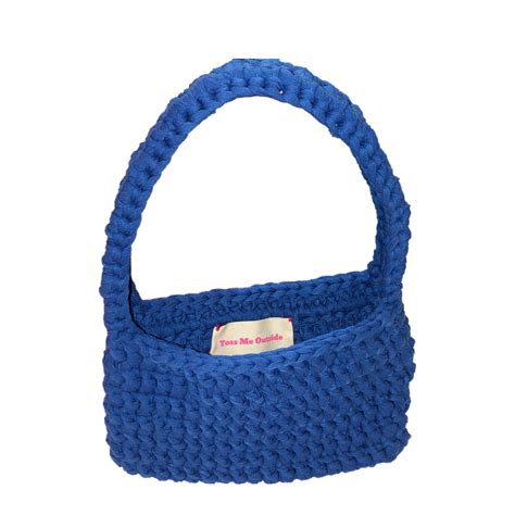 Crochet Shoulder Mini Bag In Super Blue Kawaii Crochet Cute Crochet