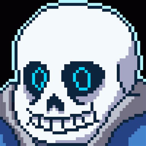 Sans Pixel Art Blue Eye So I Decided To Draw A Quick Drawing Of Him