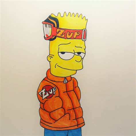 How To Draw Bart Simpson Wearing Supreme Howto Draw