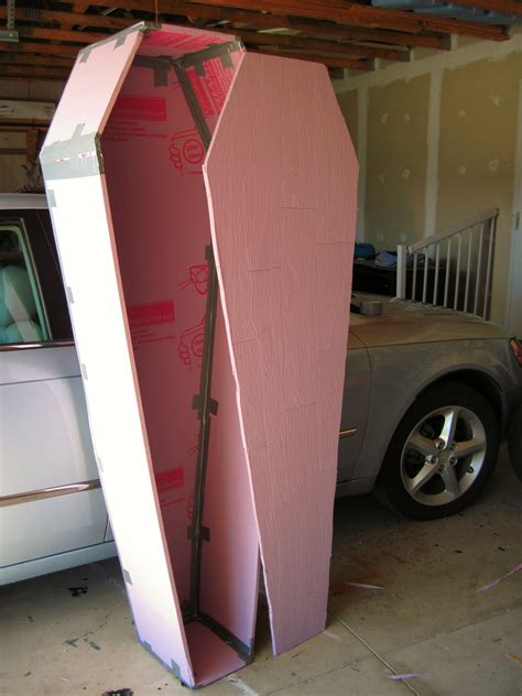 Halloween Diy ~ Coffin Using Only Foam Board Duct Tape And Paint