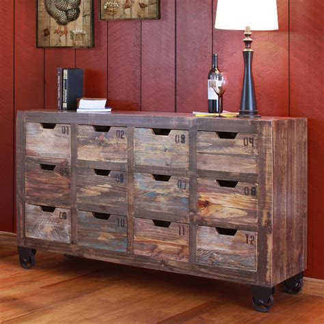 International Furniture Direct Consoles Multi Drawer Console With 12