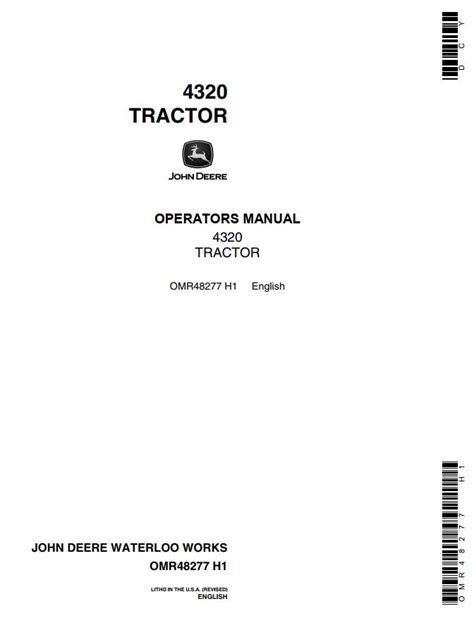 John Deere Tractor Operators Manual Pdf