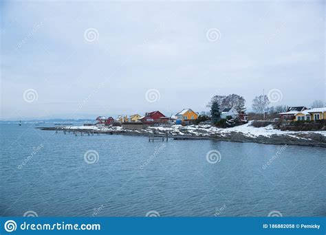 Traditional Cottages On The Islands Around Oslo Norway During The