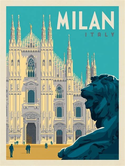 Anderson Design Group Italy Poster Retro Travel Poster Vintage