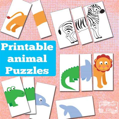 Free Printable Animal Puzzles Homeschool Giveaways