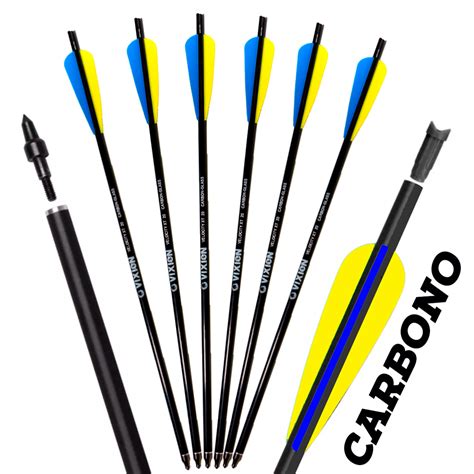 Setas Carbono Vixion 20 Velocity Xt 8mm Balestras 120 A 200 Lbs Kit