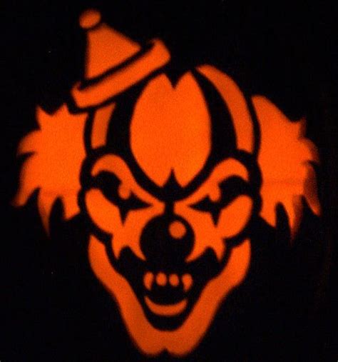Scary Pumpkin Carving Evil Clowns Pumpkin Carvings Stencils