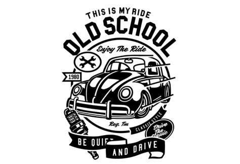 Old School Ride T Shirt Design Online