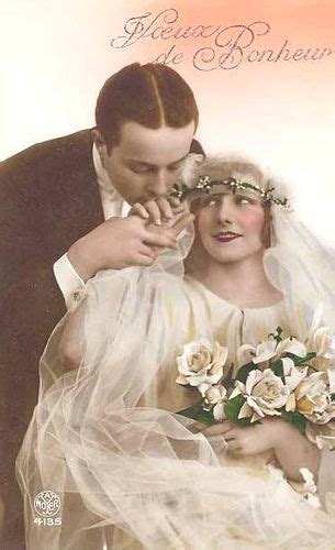 Vintage Wedding Postcard Lovely Couple Vintage Wedding Cards