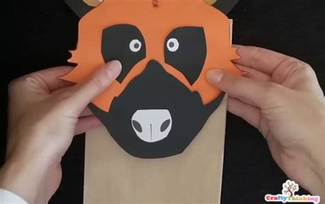 Fun Animal Crafts Hyena Puppet For Kids Craftythinking