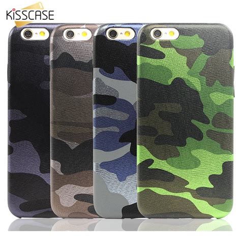 Kisscase For Iphone 7 Plus 7 Luxury Leather Case Army Camo Camouflage